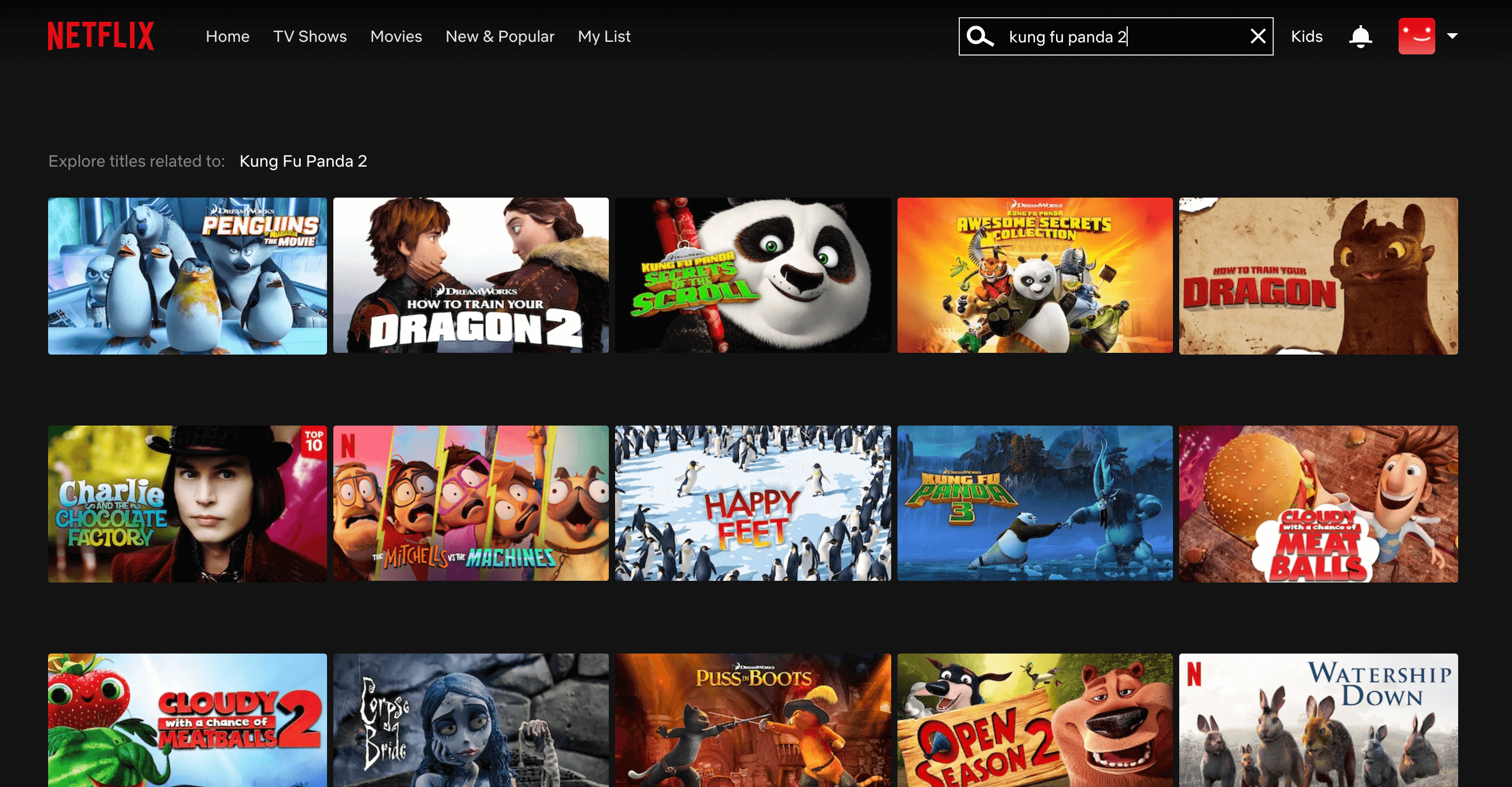 Kung Fu Panda 2 n'est pas disponible sur Netflix US